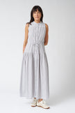 Emerson Fry Lucy 4 Basque Sleeveless Dress in James Stripe