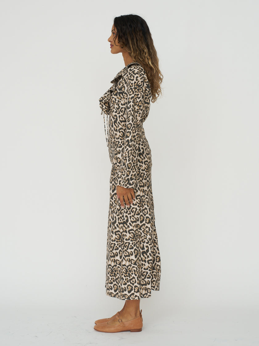 The New Society Nelia Dress in Cheetah