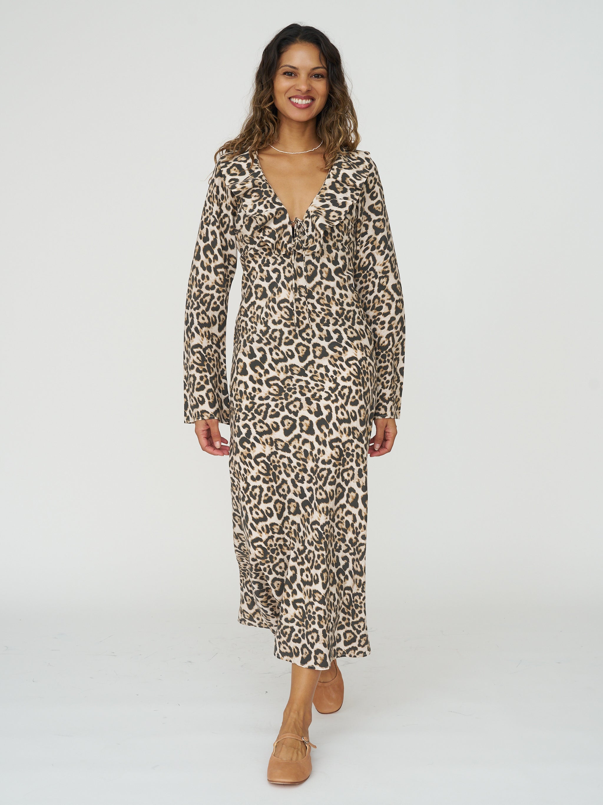 The New Society Nelia Dress in Cheetah