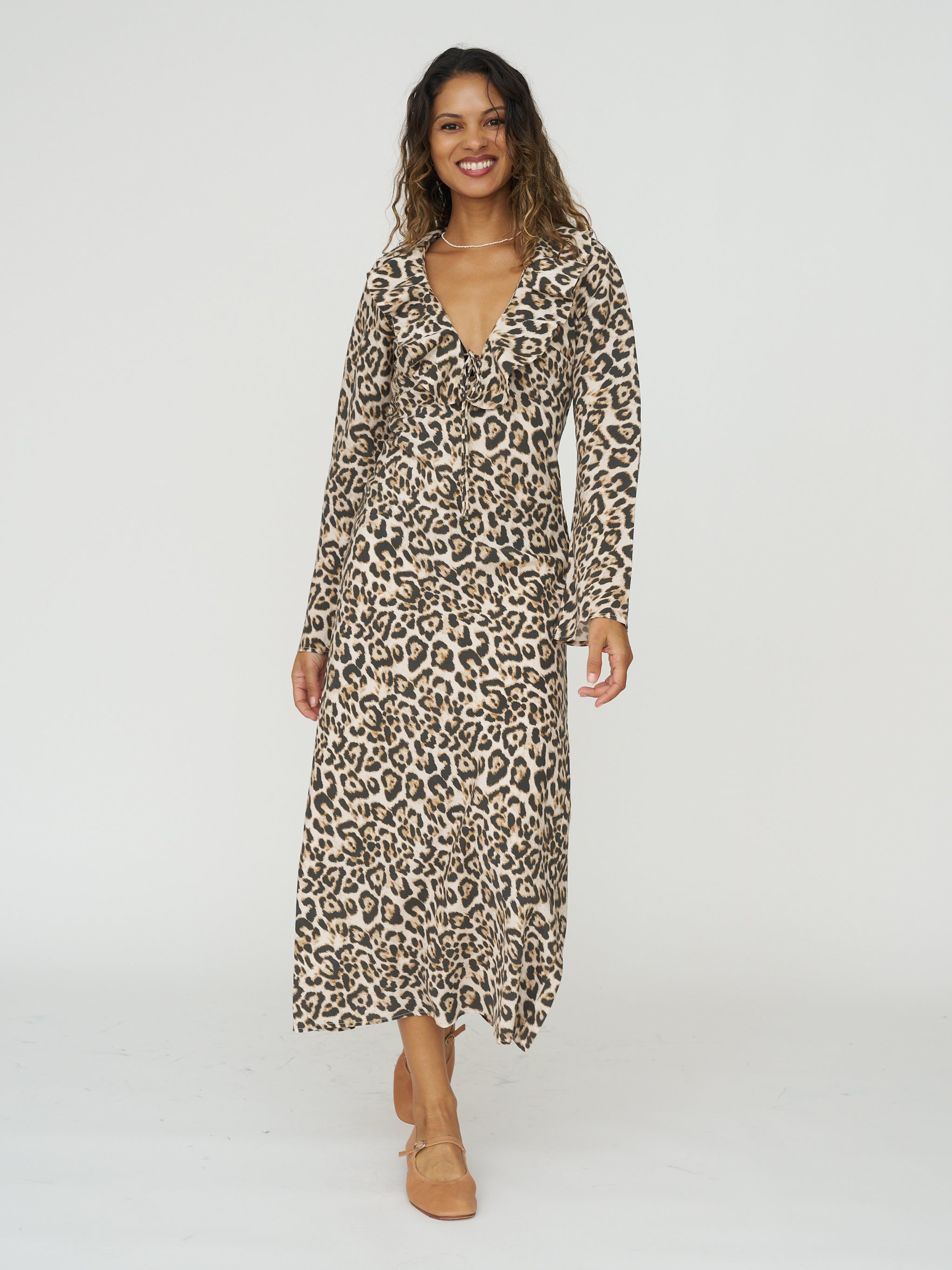 The New Society Nelia Dress in Cheetah
