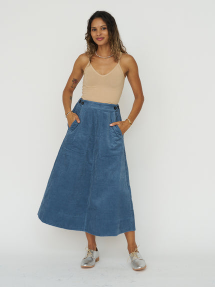 Organic Cord A Line Skirt