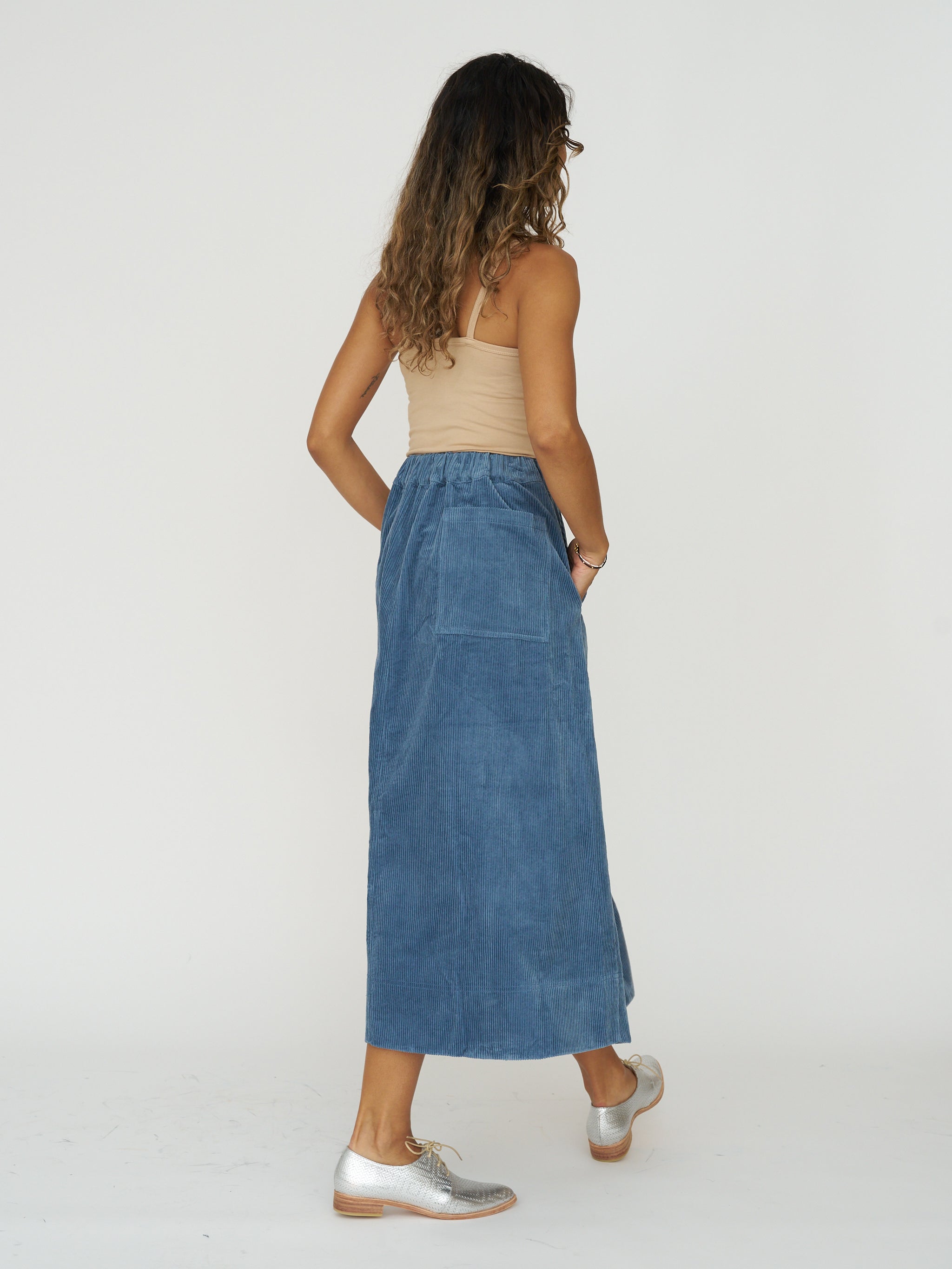 Organic Cord A Line Skirt