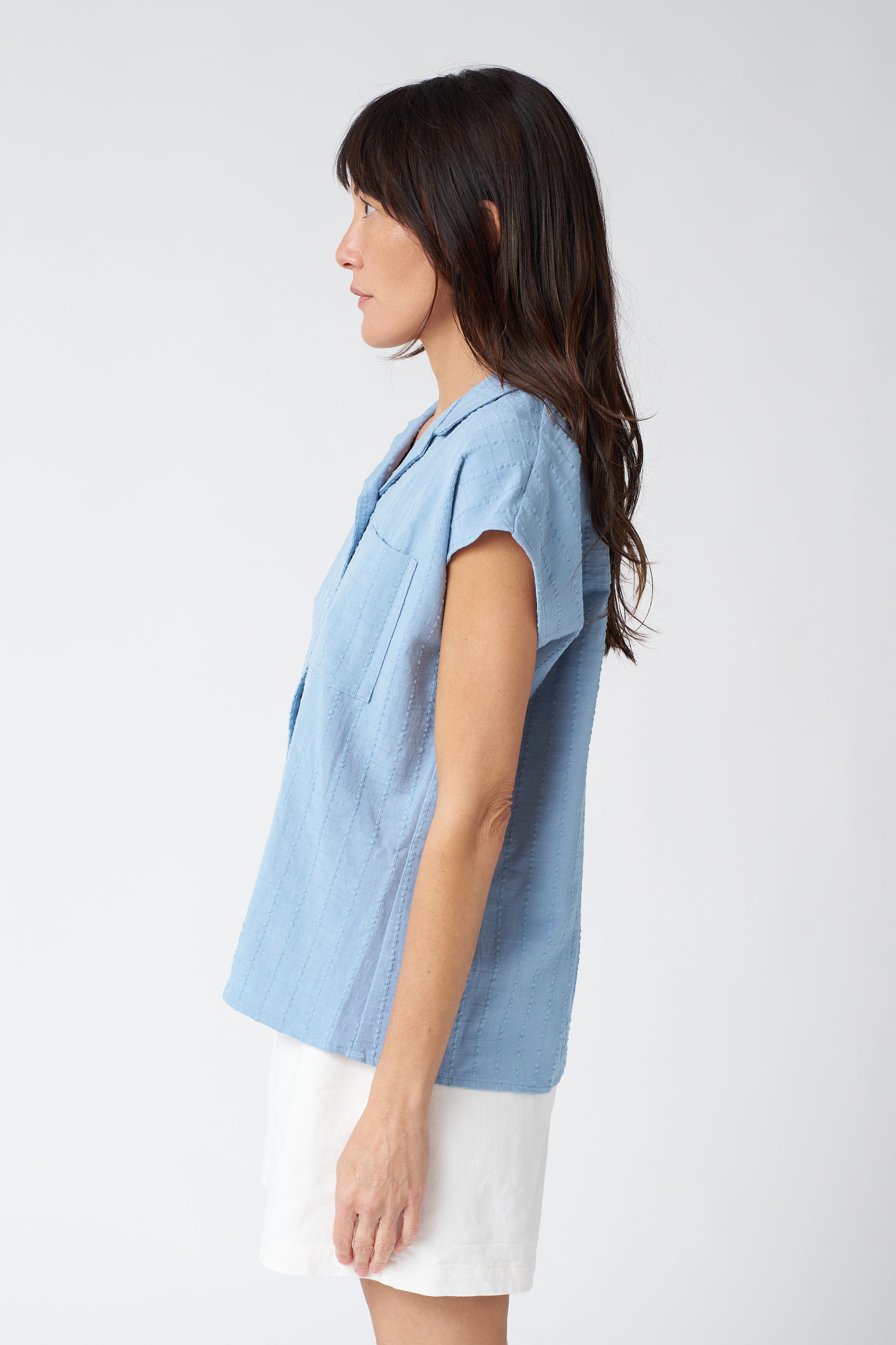 Jennifer Glasgow Dionne Top in Sky Blue