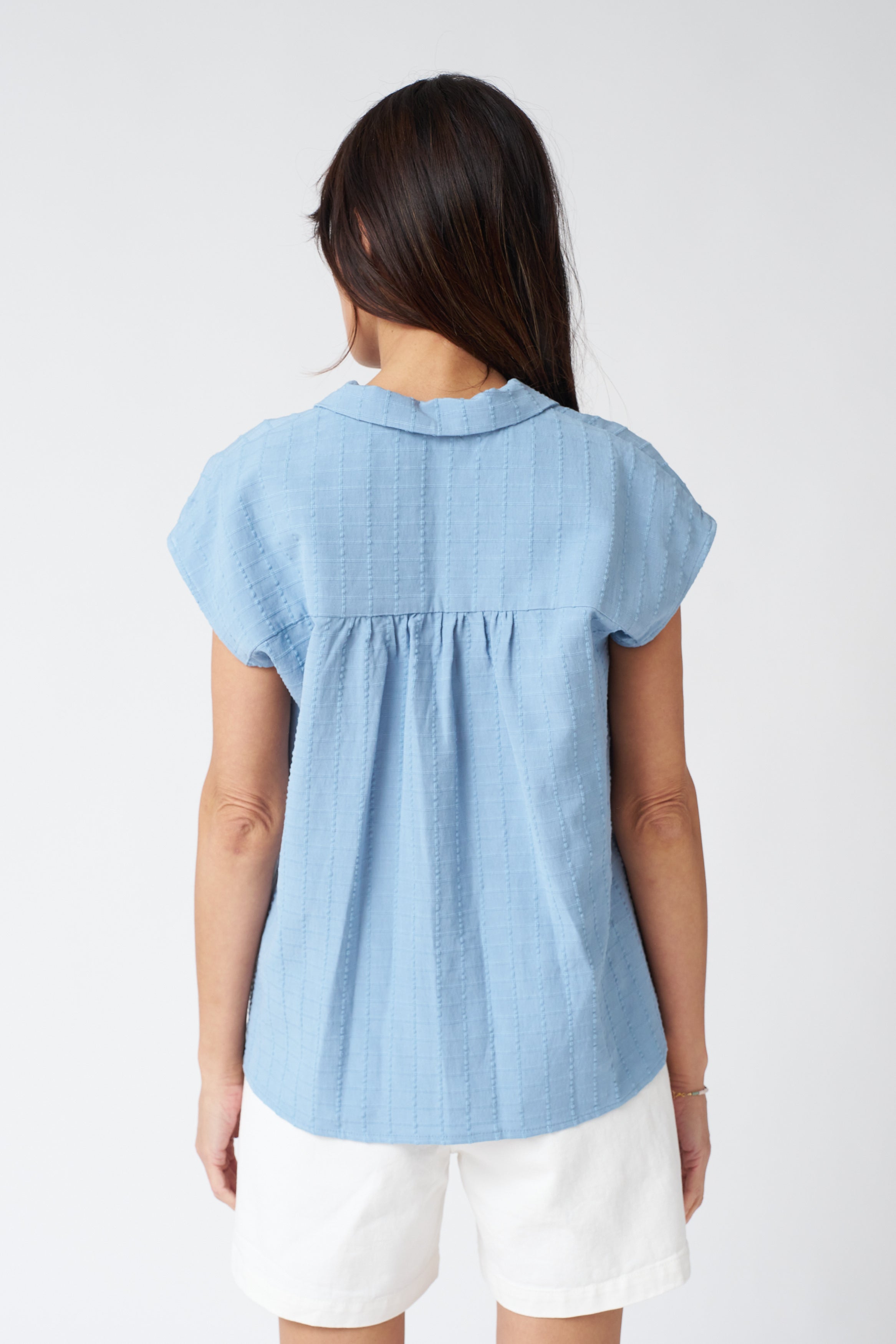 Jennifer Glasgow Dionne Top in Sky Blue