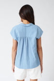 Jennifer Glasgow Dionne Top in Sky Blue