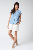 Jennifer Glasgow Dionne Top in Sky Blue