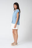Jennifer Glasgow Dionne Top in Sky Blue