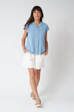Jennifer Glasgow Dionne Top in Sky Blue