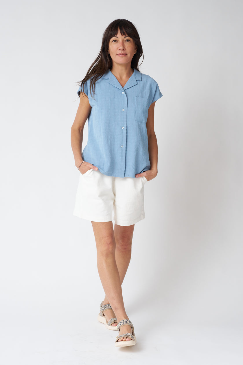 Jennifer Glasgow Dionne Top in Sky Blue