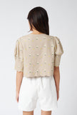 Sister New York Madrid Top in Embroidered Daisy