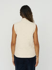 Quilted Snap Vest - Natural
