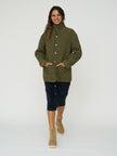 Quilted Snap Jacket - Olive
