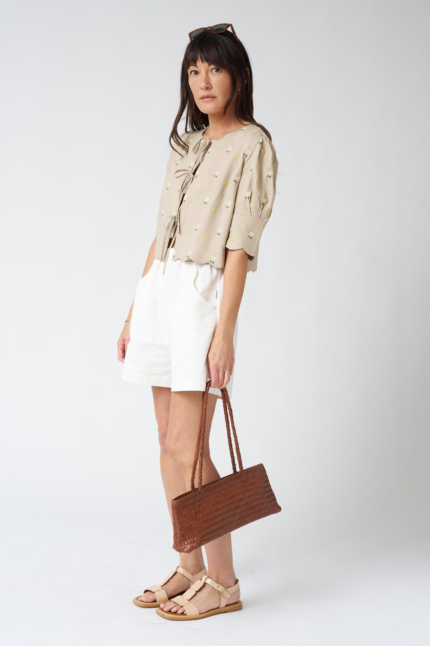 Sister New York Madrid Top in Embroidered Daisy