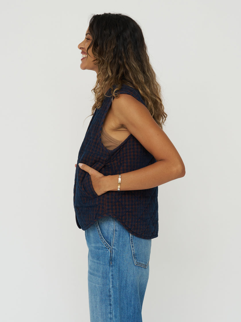 Indi & Cold Quilted Micro Cord Vest