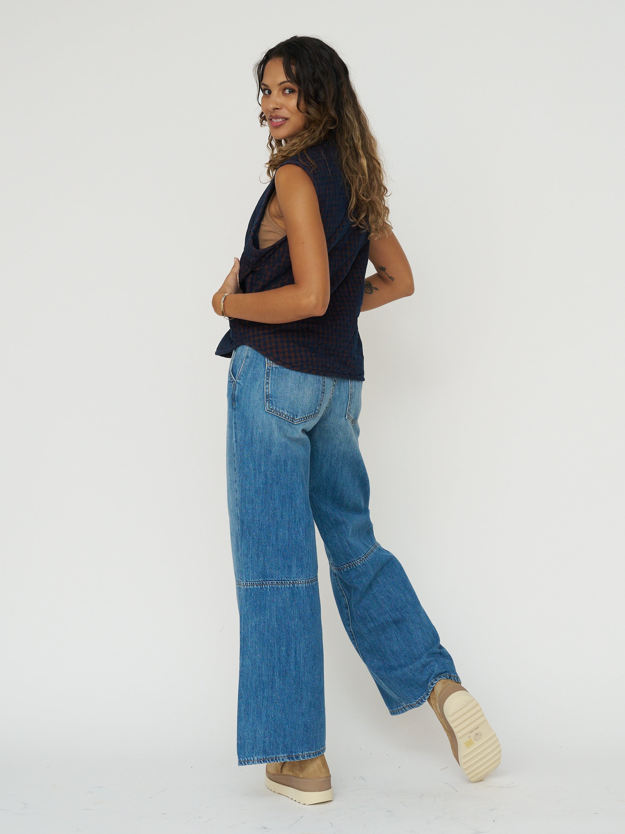 Indi & Cold Quilted Micro Cord Vest