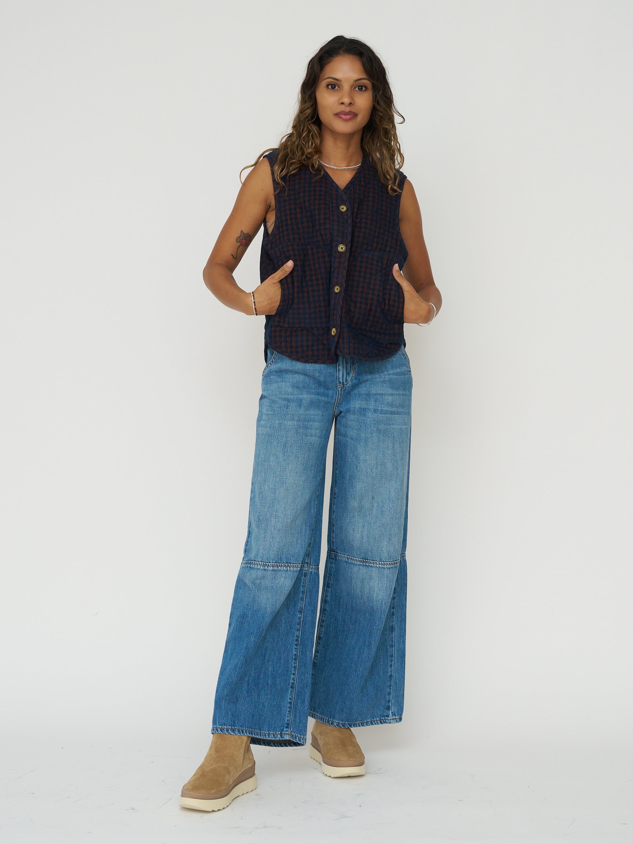 Indi & Cold Quilted Micro Cord Vest