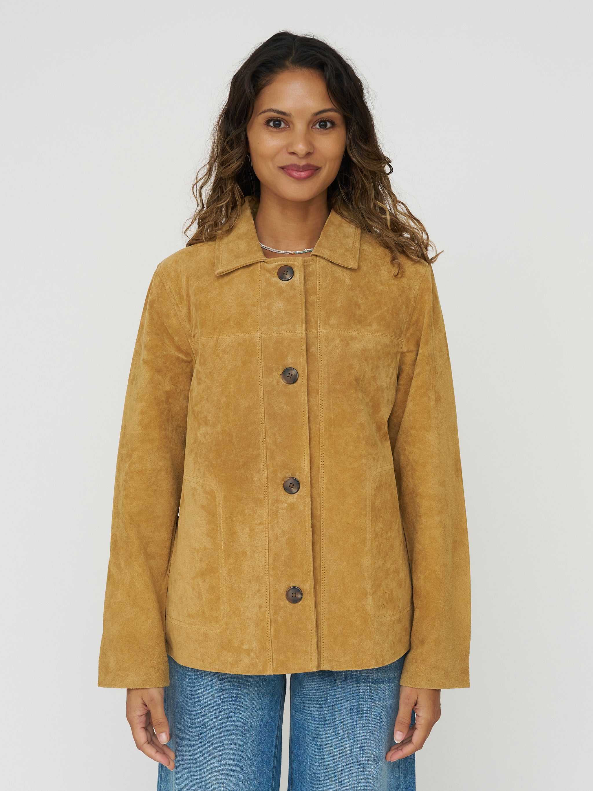 Indi & Cold Nappa Leather Jacket in Camel