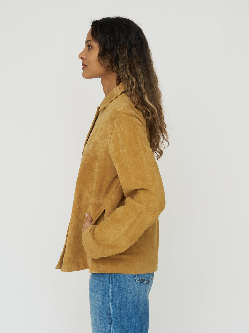 Indi & Cold Nappa Leather Jacket in Camel
