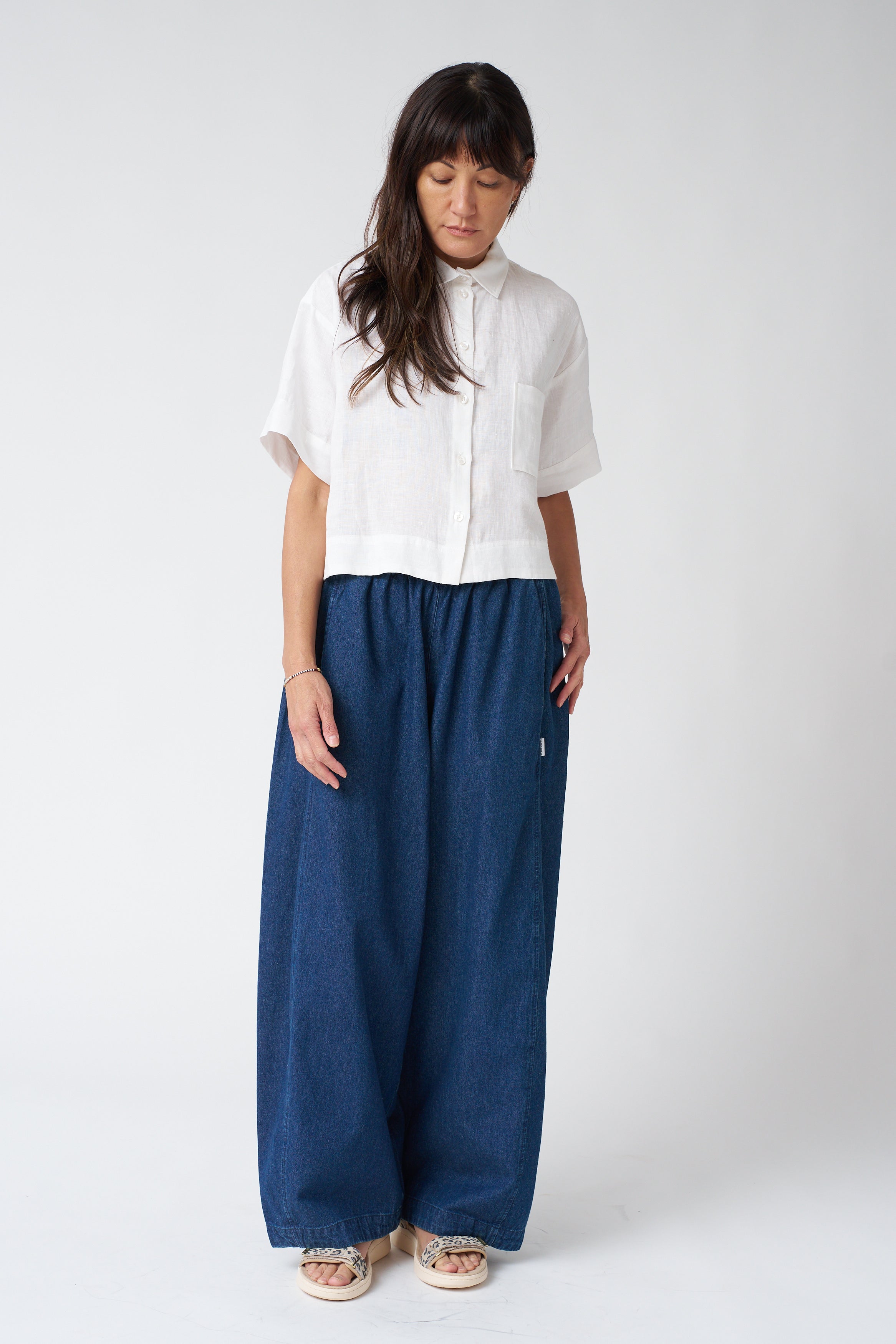 Eddy Shirt in French Linen - White
