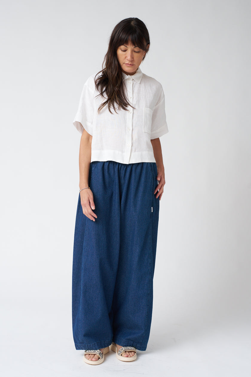 Eddy Shirt in French Linen - White