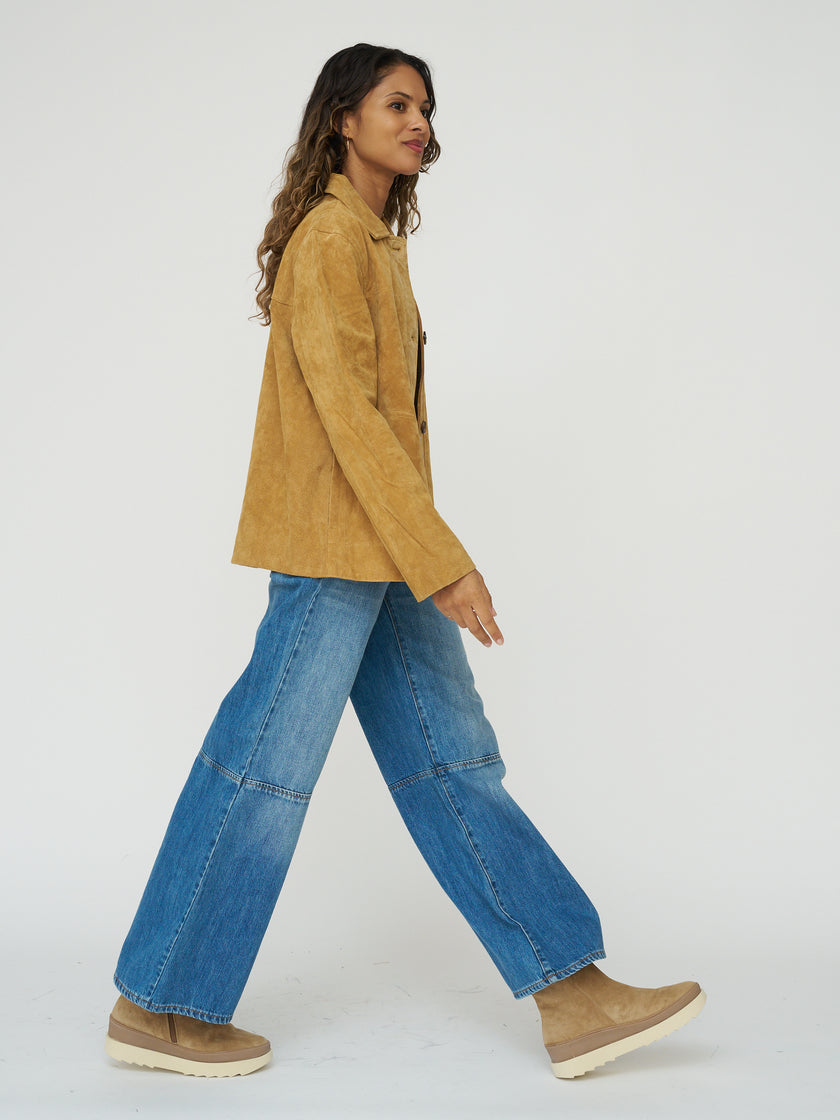 Indi & Cold Nappa Leather Jacket in Camel