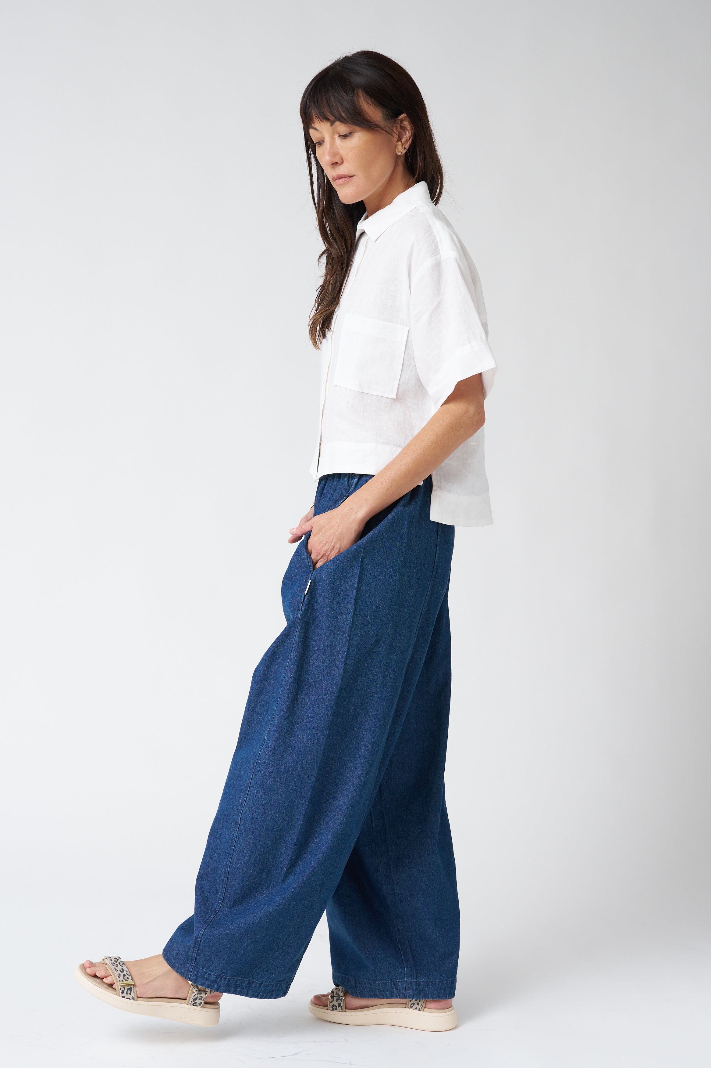 Eddy Shirt in French Linen - White