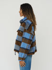 Brushed Plaid Bomber Jacket