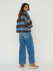 Brushed Plaid Bomber Jacket