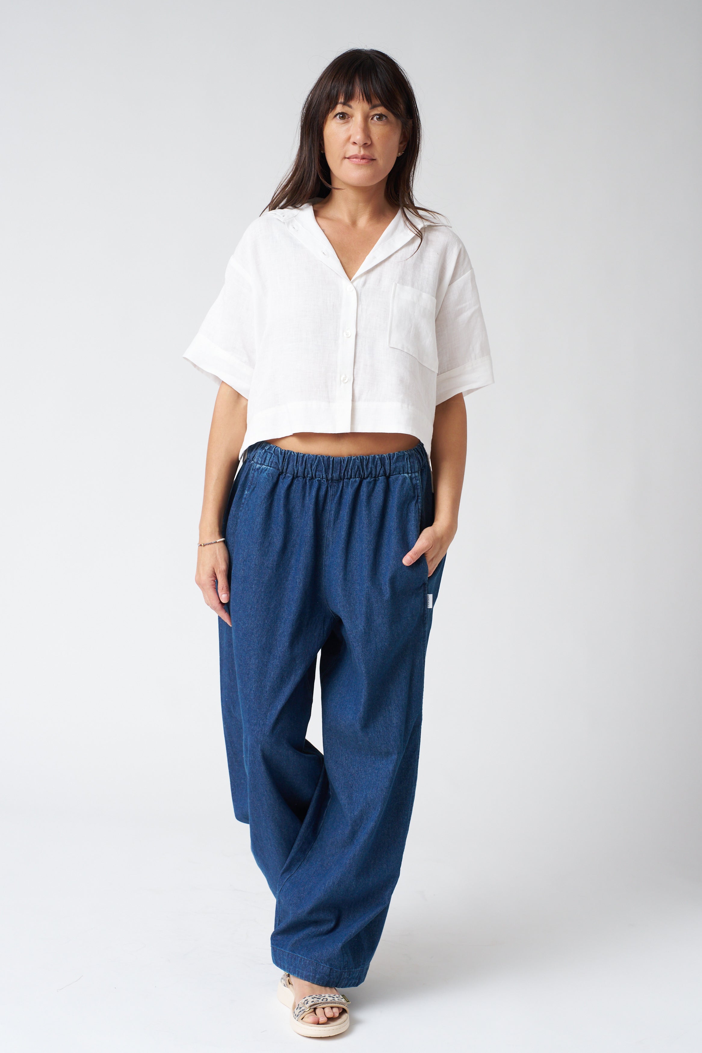 Eddy Shirt in French Linen - White