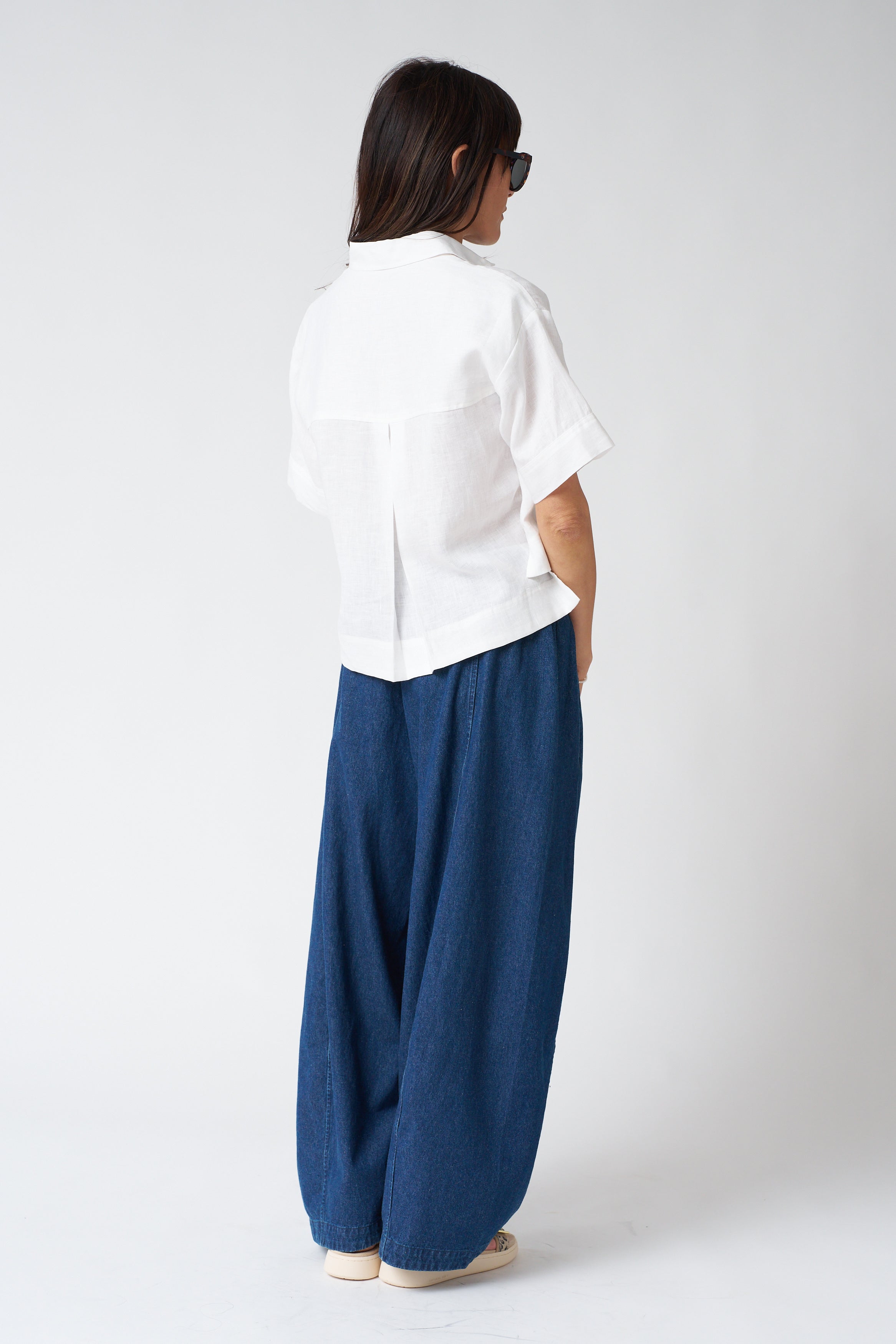 Eddy Shirt in French Linen - White