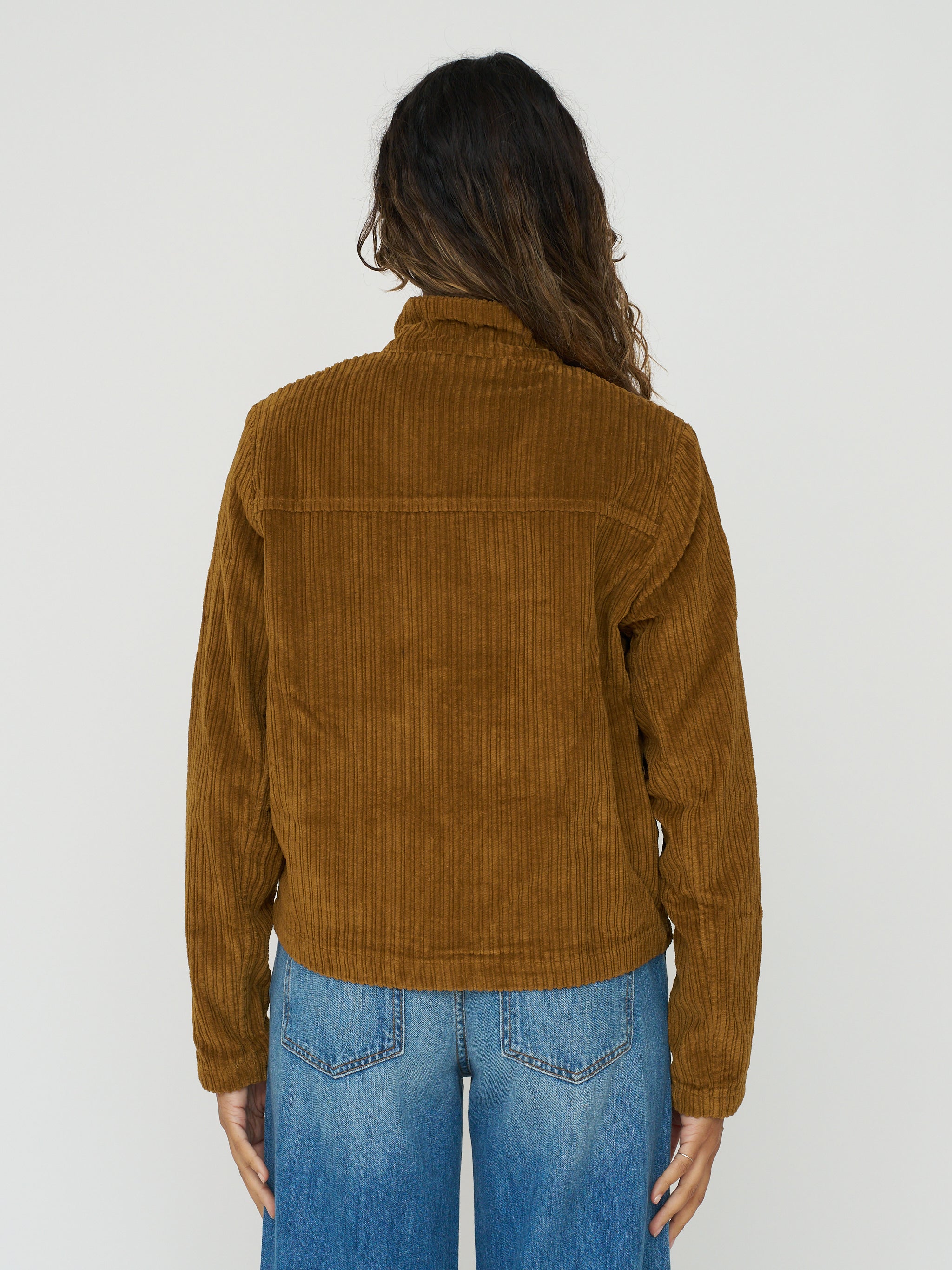 Organic Cotton Celia Jacket in Light Oak Corduroy