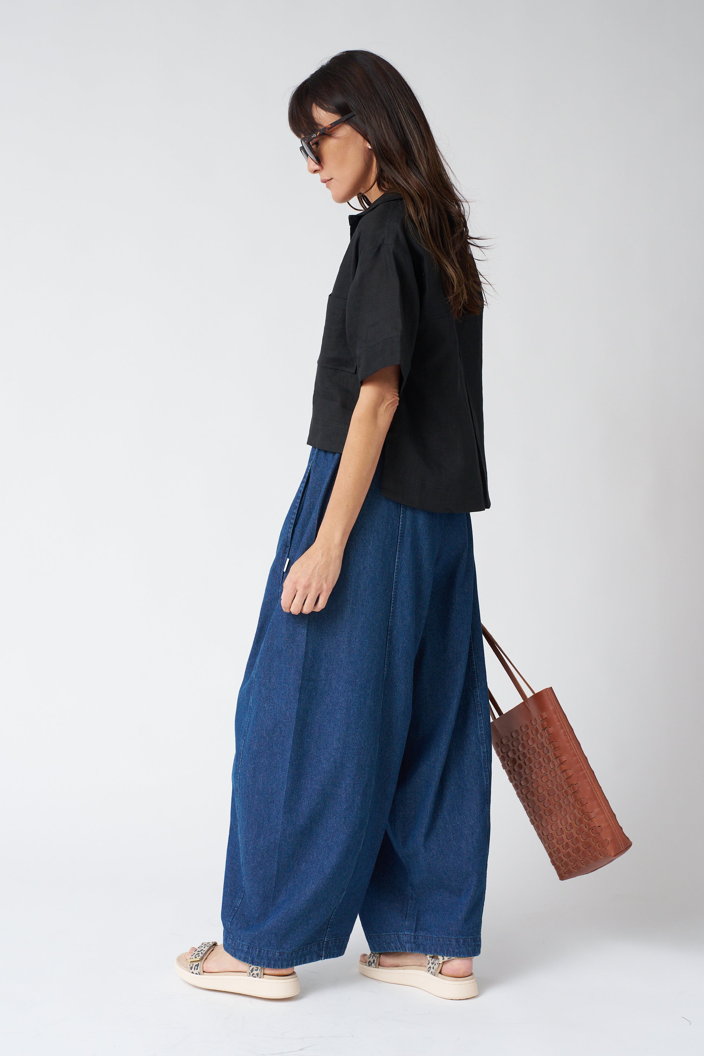Eddy Shirt in French Linen - Black