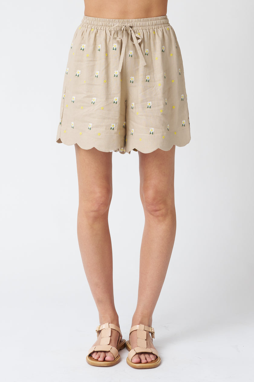 Sister New York Brig Short in Embroidered Daisy