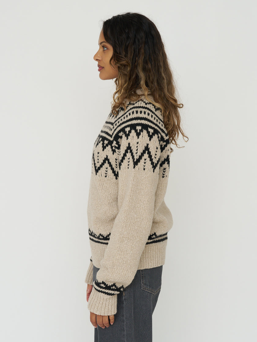 The New Society Wool Jumper in Moonlight Vigore