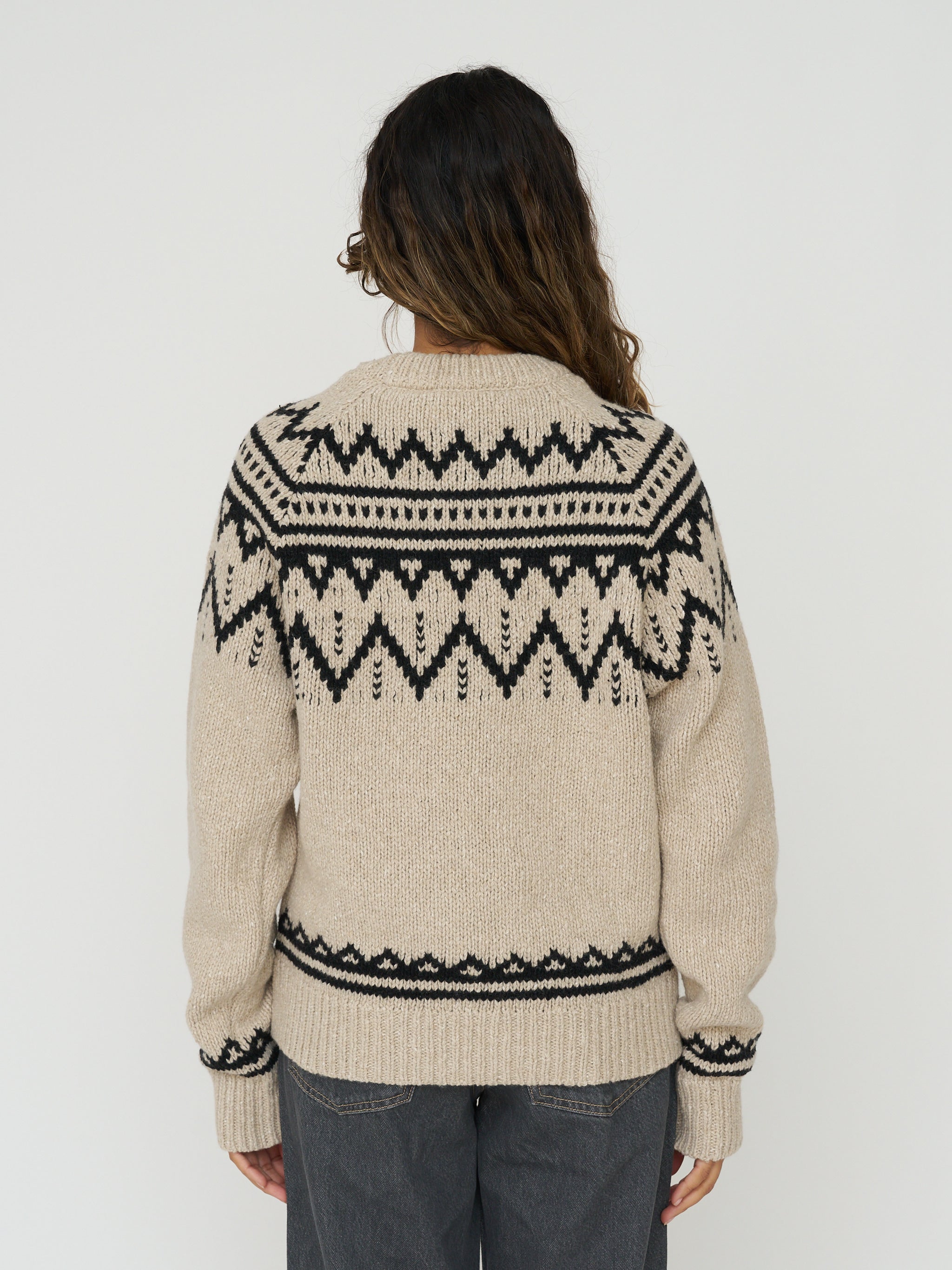 The New Society Wool Jumper in Moonlight Vigore