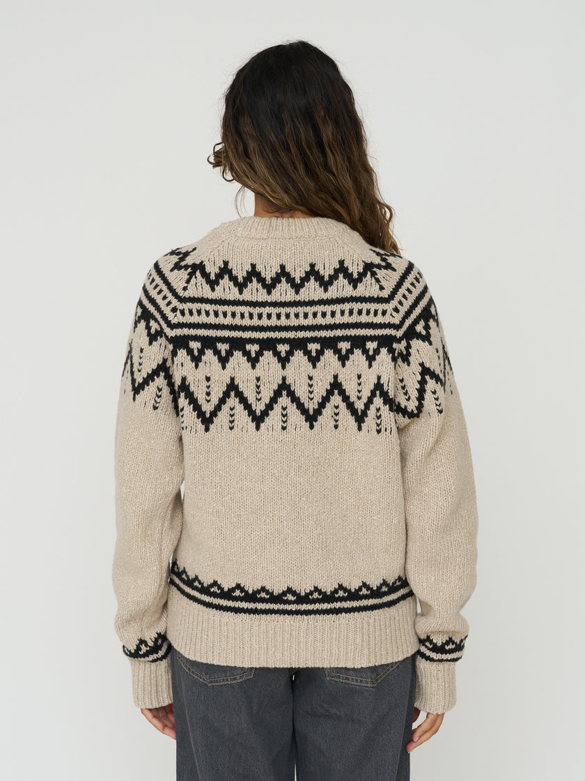 The New Society Wool Jumper in Moonlight Vigore