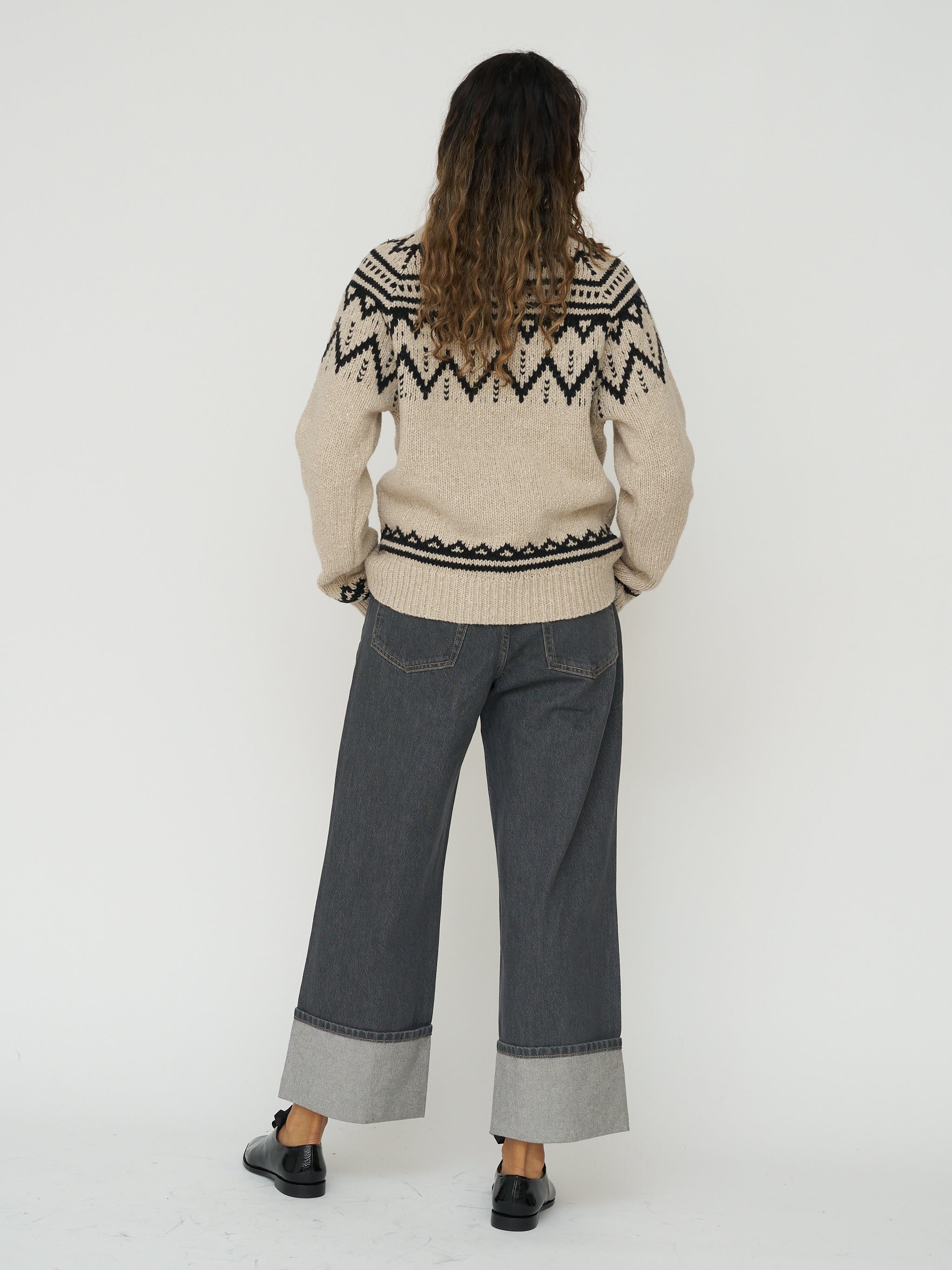 The New Society Wool Jumper in Moonlight Vigore