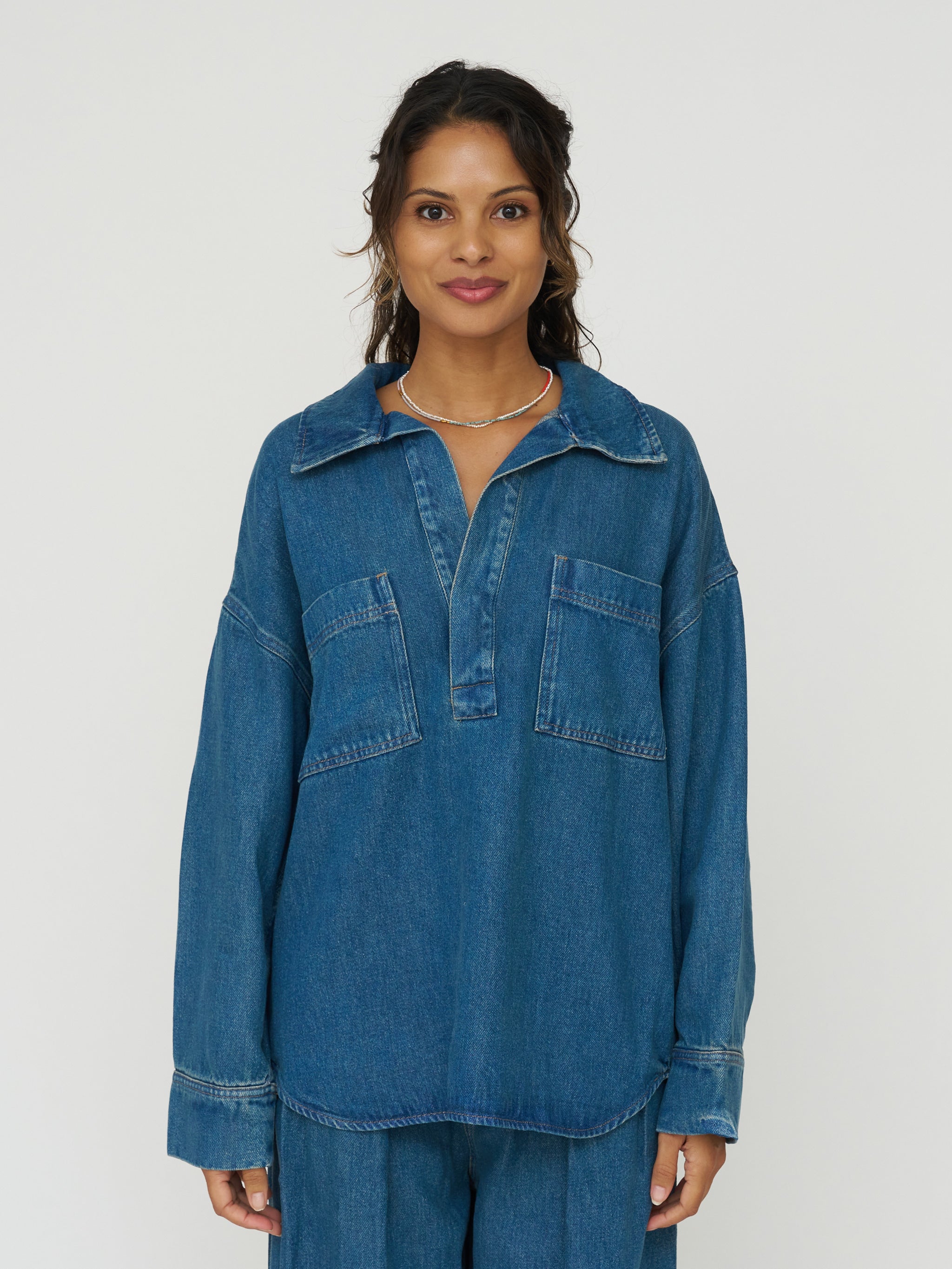 The New Society Oversized Denim Shirt
