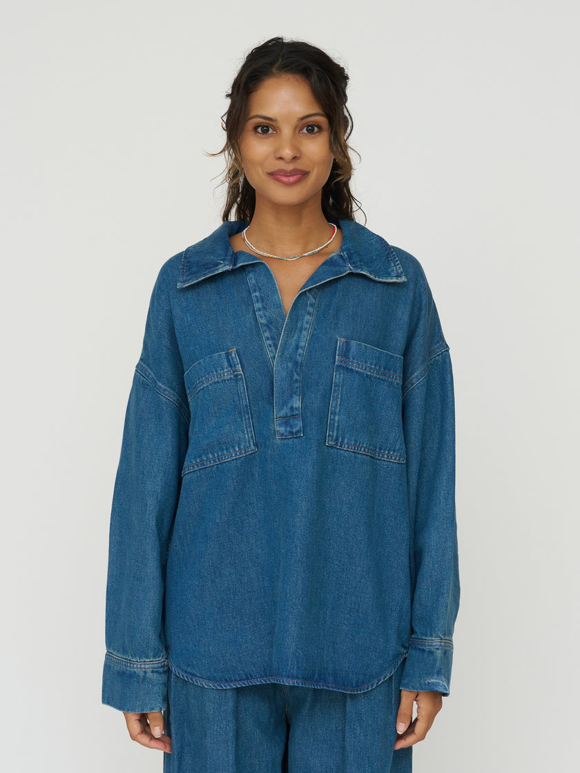 The New Society Oversized Denim Shirt