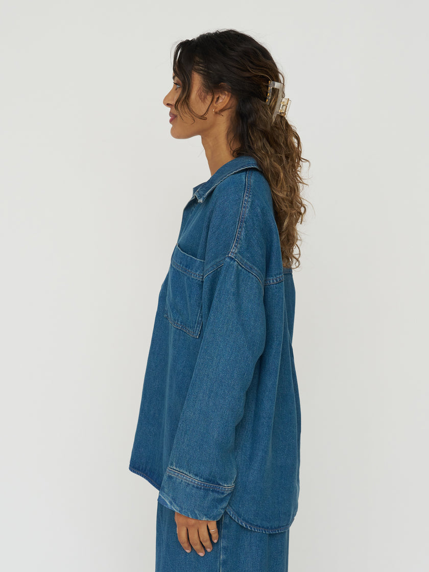 The New Society Oversized Denim Shirt