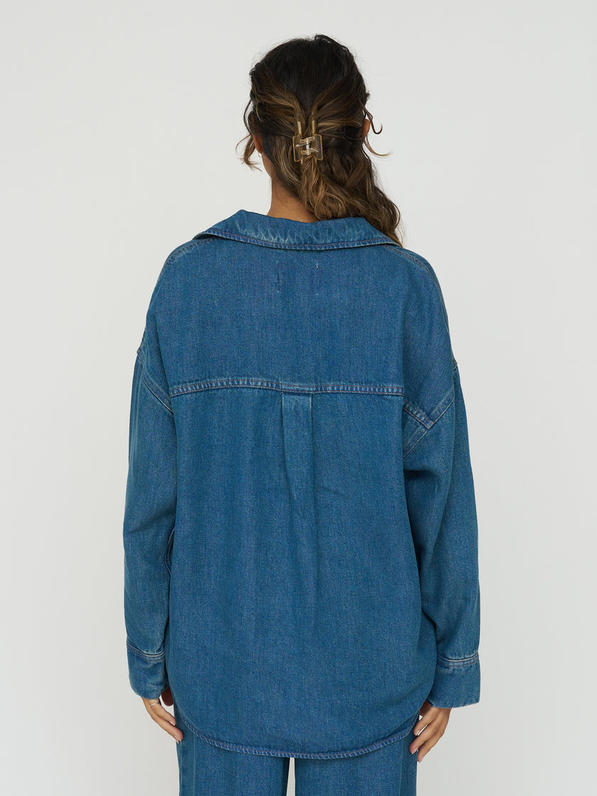 The New Society Oversized Denim Shirt
