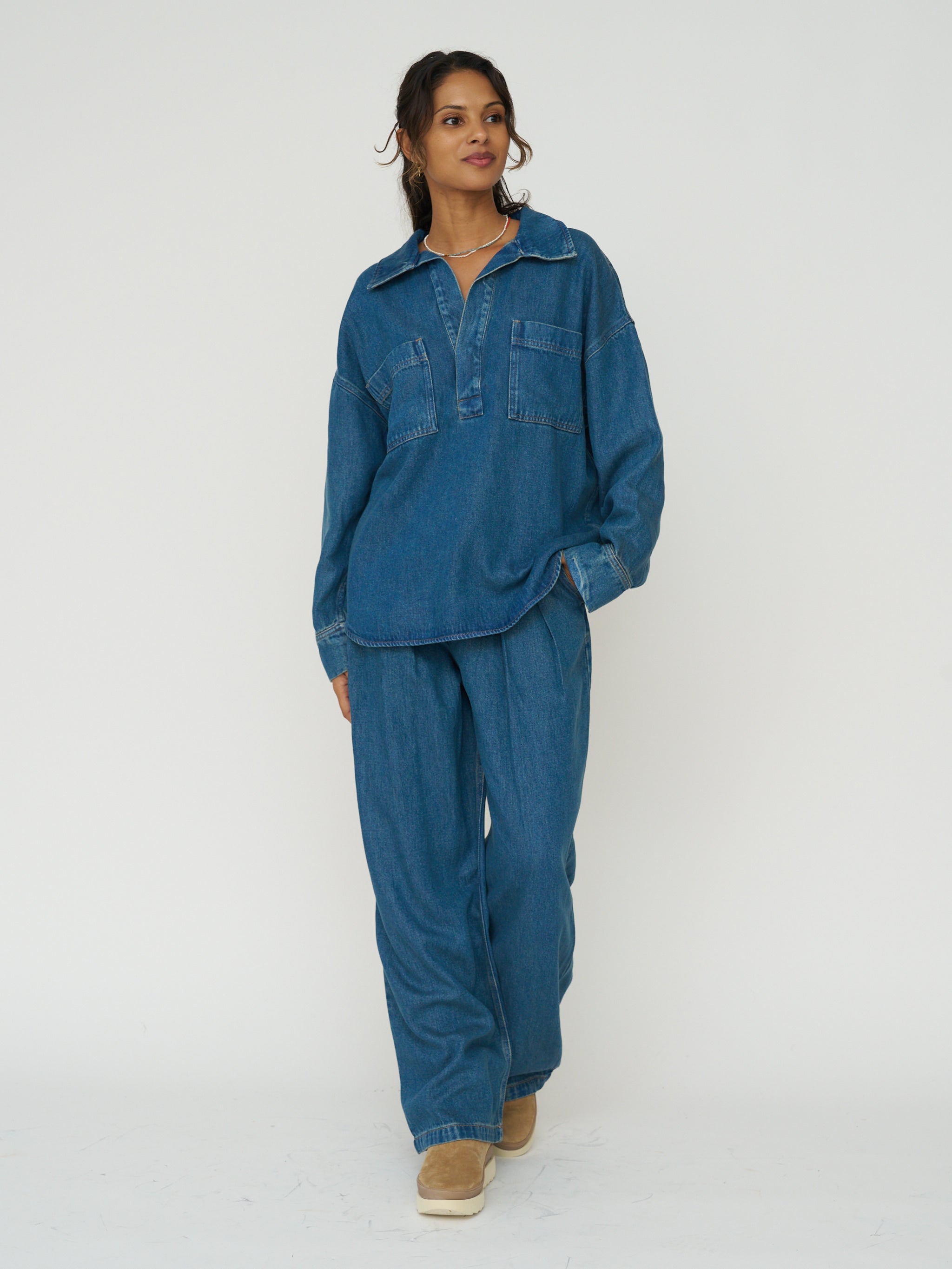 The New Society Oversized Denim Shirt