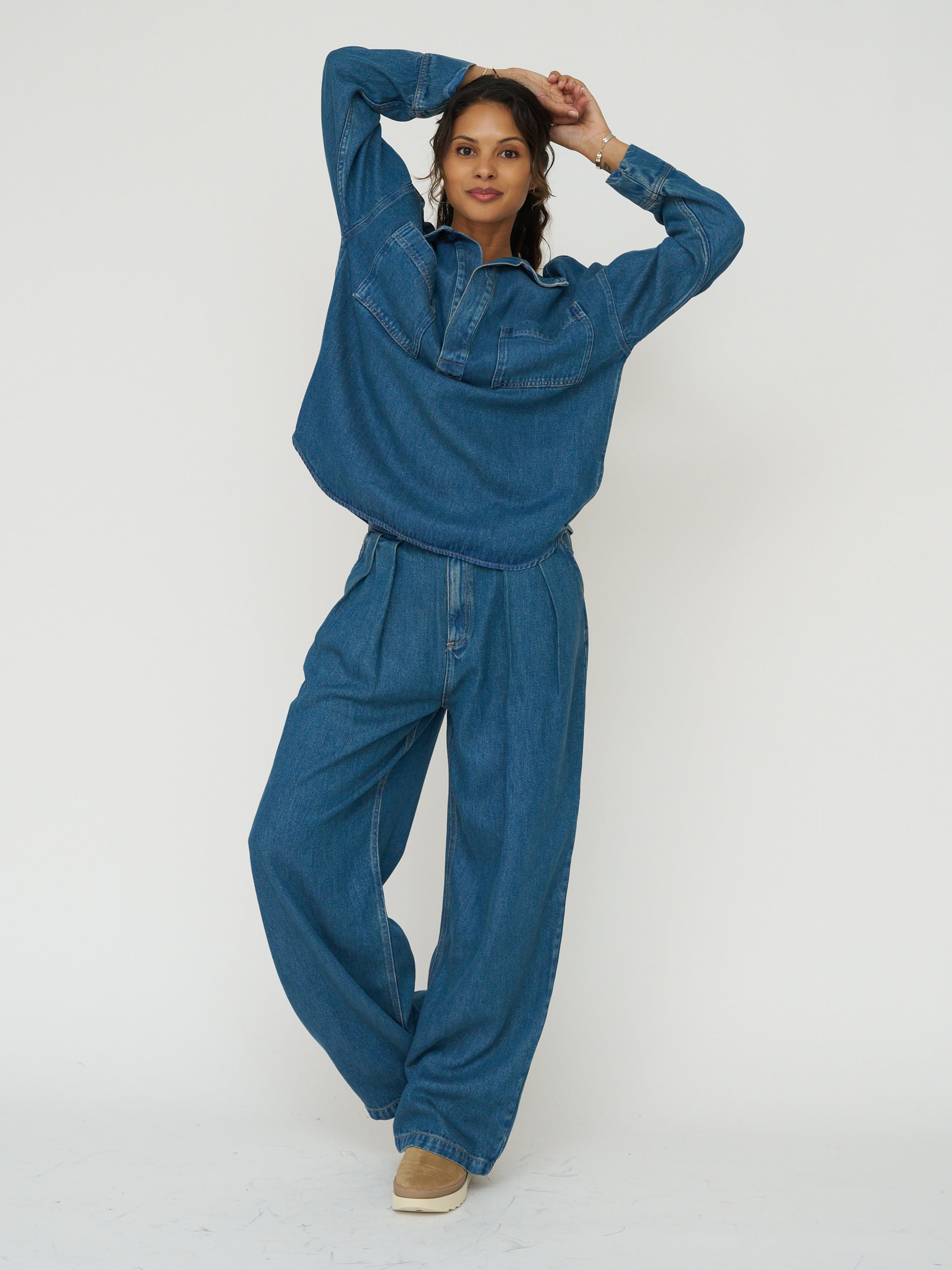 The New Society Oversized Denim Shirt