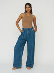 The New Society Pleated Denim Trouser