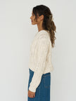 Cable Knit Sweater in Ivory
