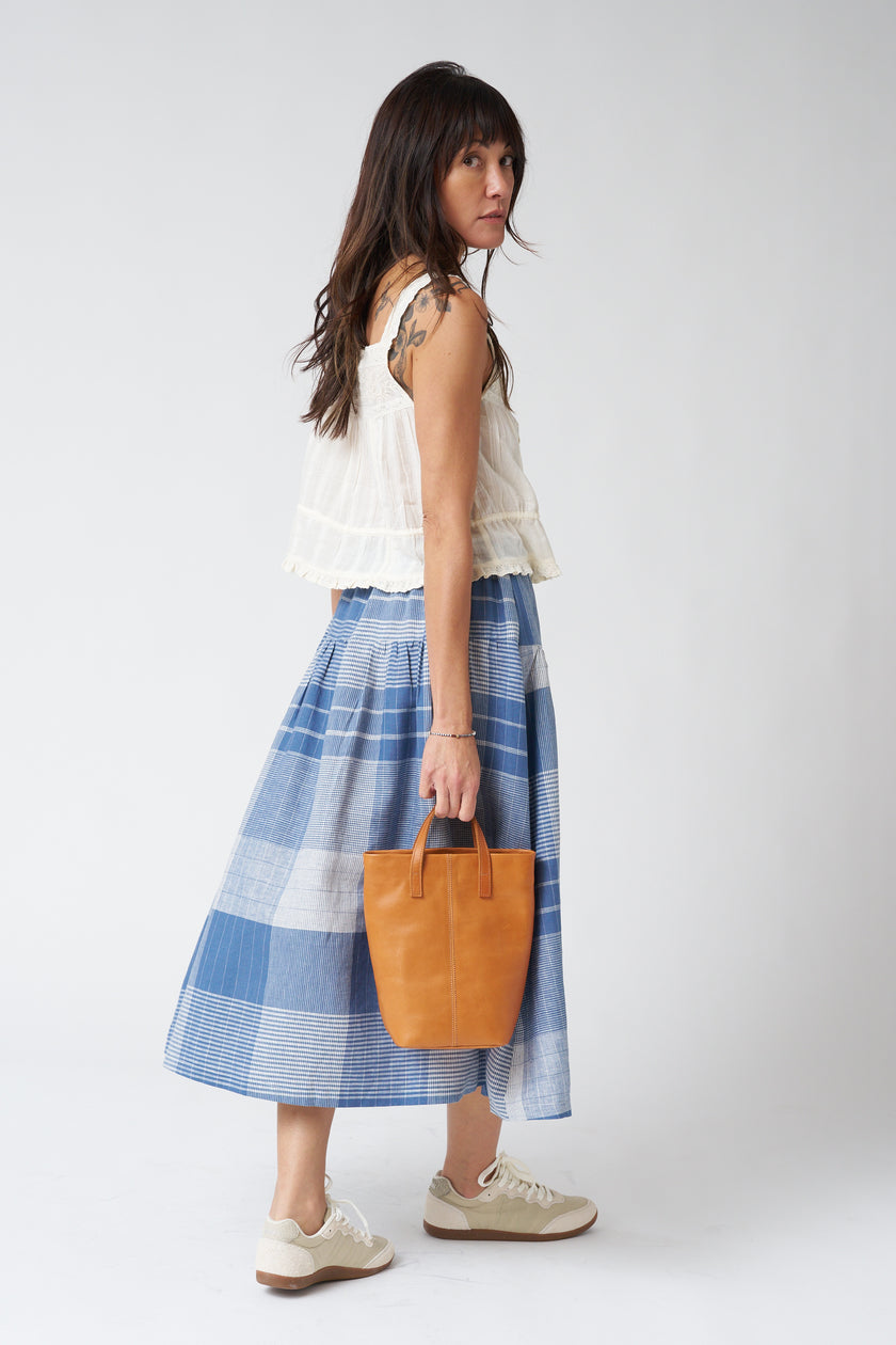Allison Wonderland Pelican Skirt in Blue Plaid
