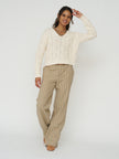 Cable Knit Sweater in Ivory