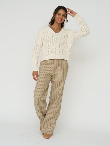 Cable Knit Sweater in Ivory