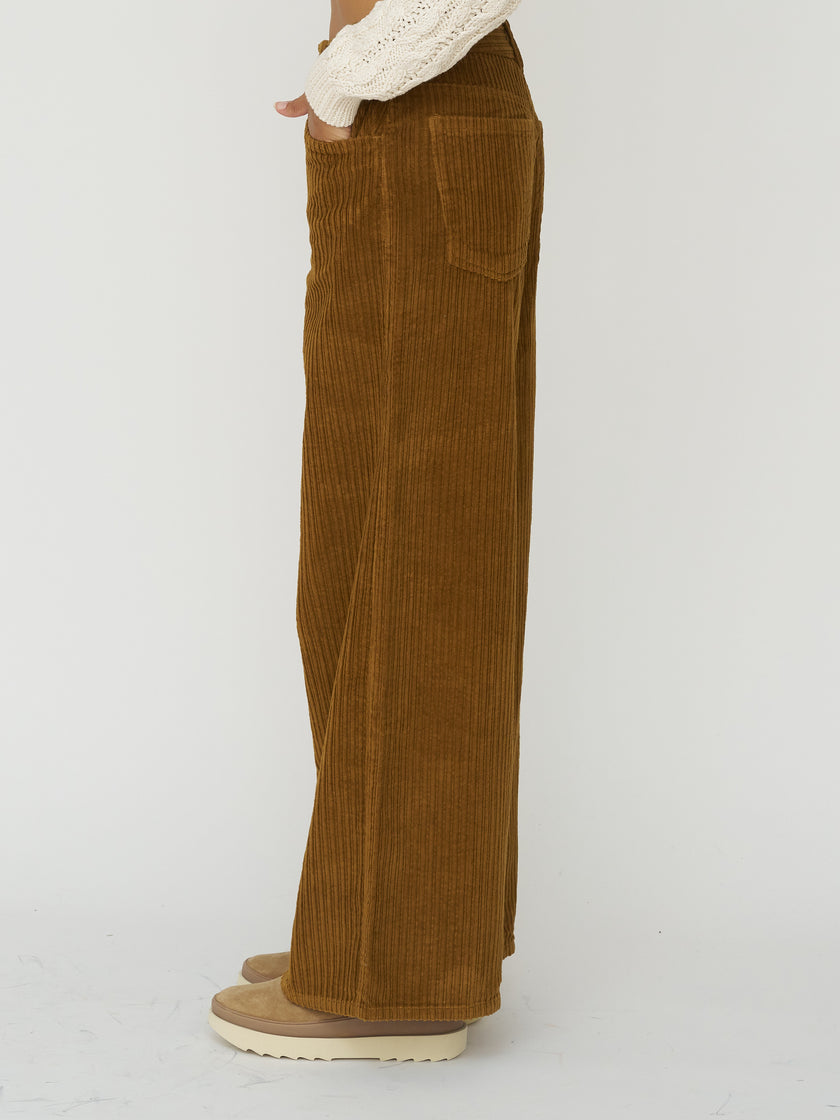 Organic Cotton Hedda Pants in Light Oak Corduroy
