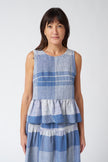 Allison Wonderland Osprey Blouse in Blue Plaid